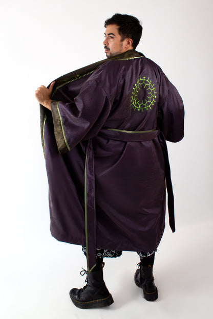 ✦ PhiNiyugan - Two-Tone Purple Embroidered Kimono