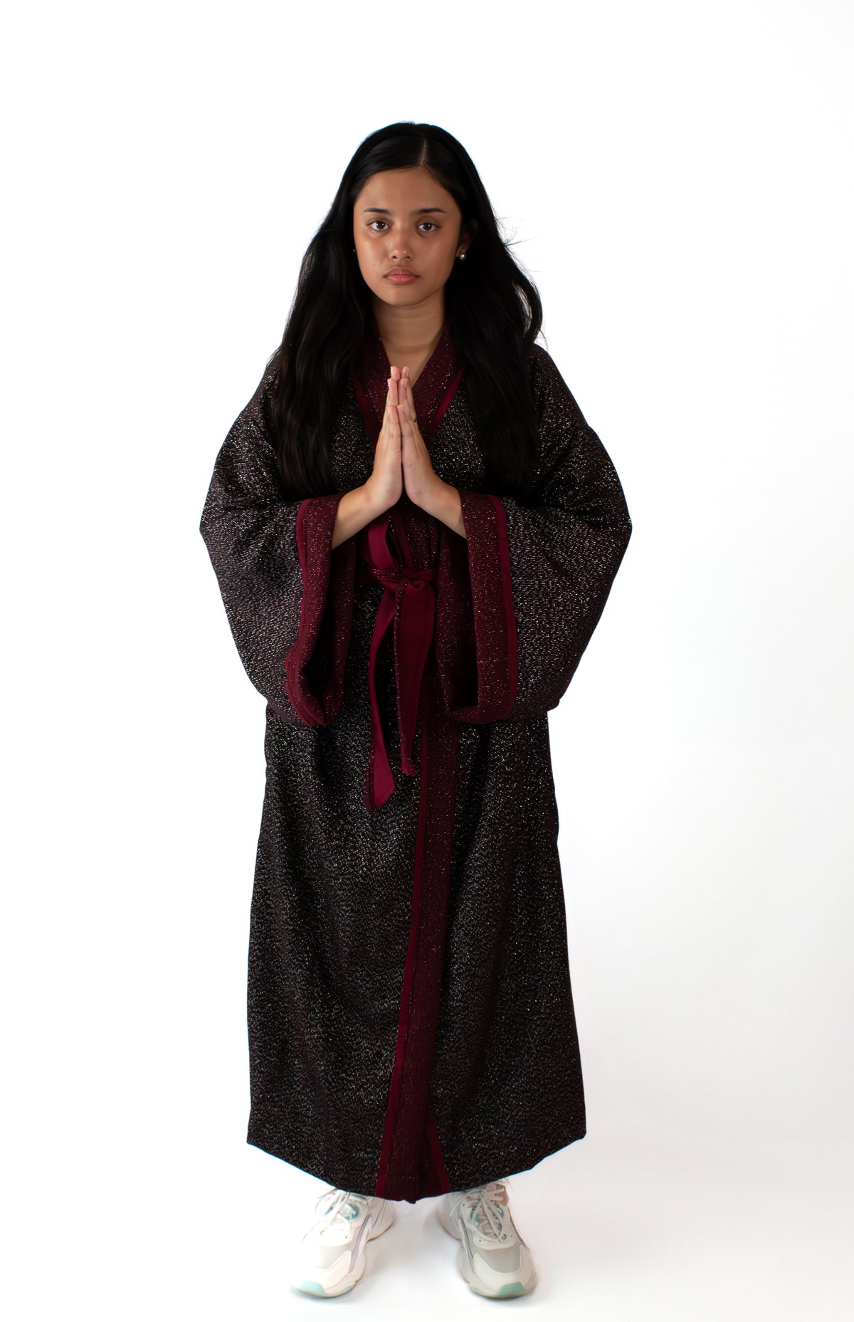 ✦  Maroon Twilight - Exciting Sparkly and Glamorous Kimono