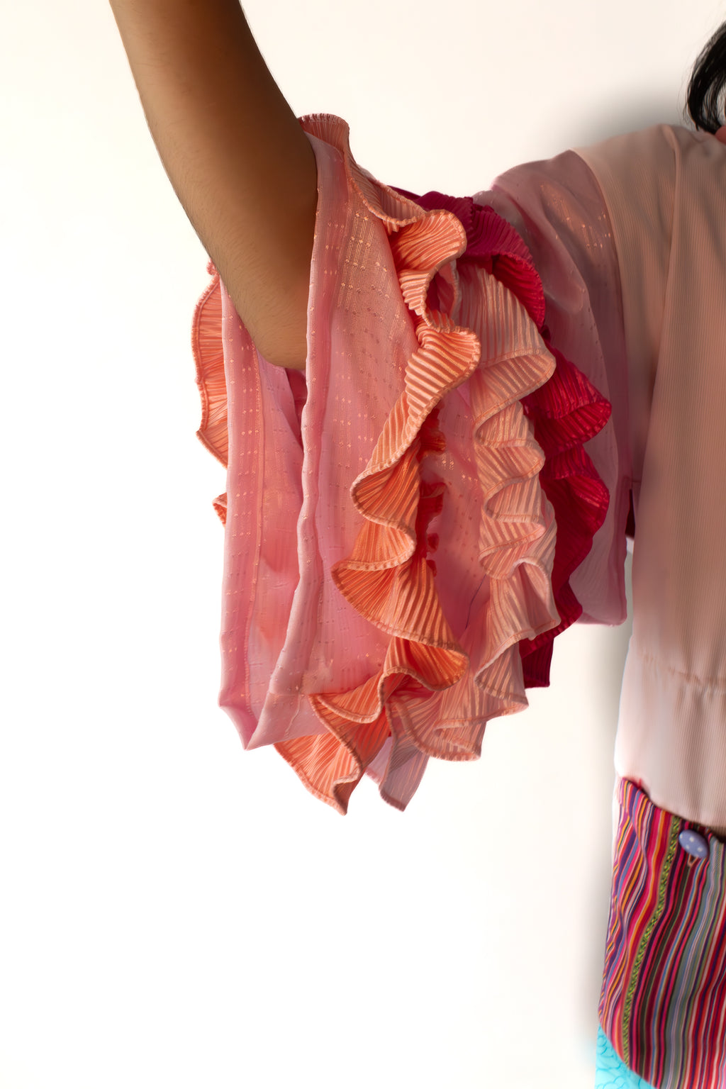 ✦ Gandang Chaos - Exclusive Pink Patchwork Kimono Dress with Cotton Lining