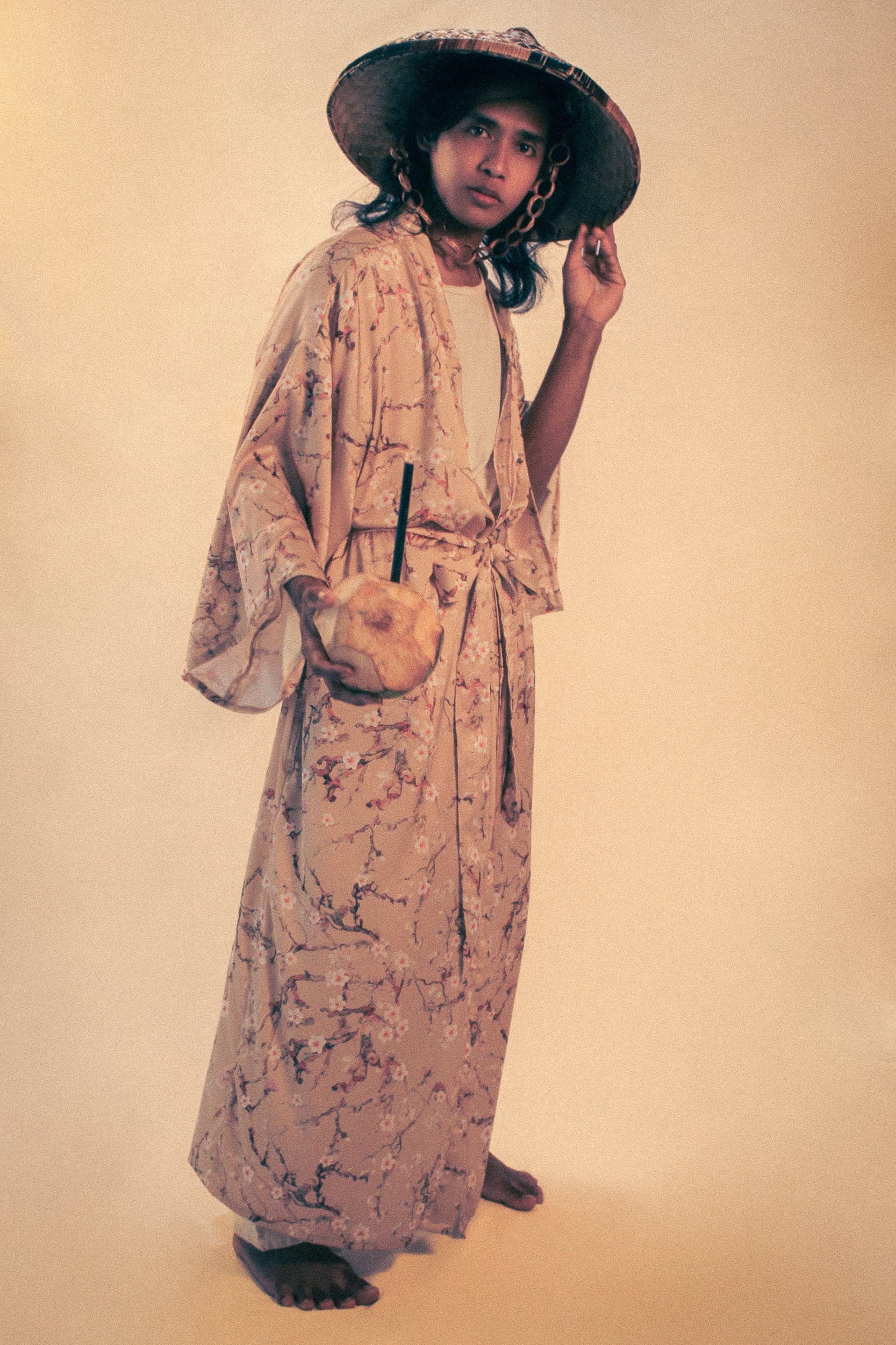 ✦ Silk Ember - Smooth & Long Luxurious Floral Silk Kimono