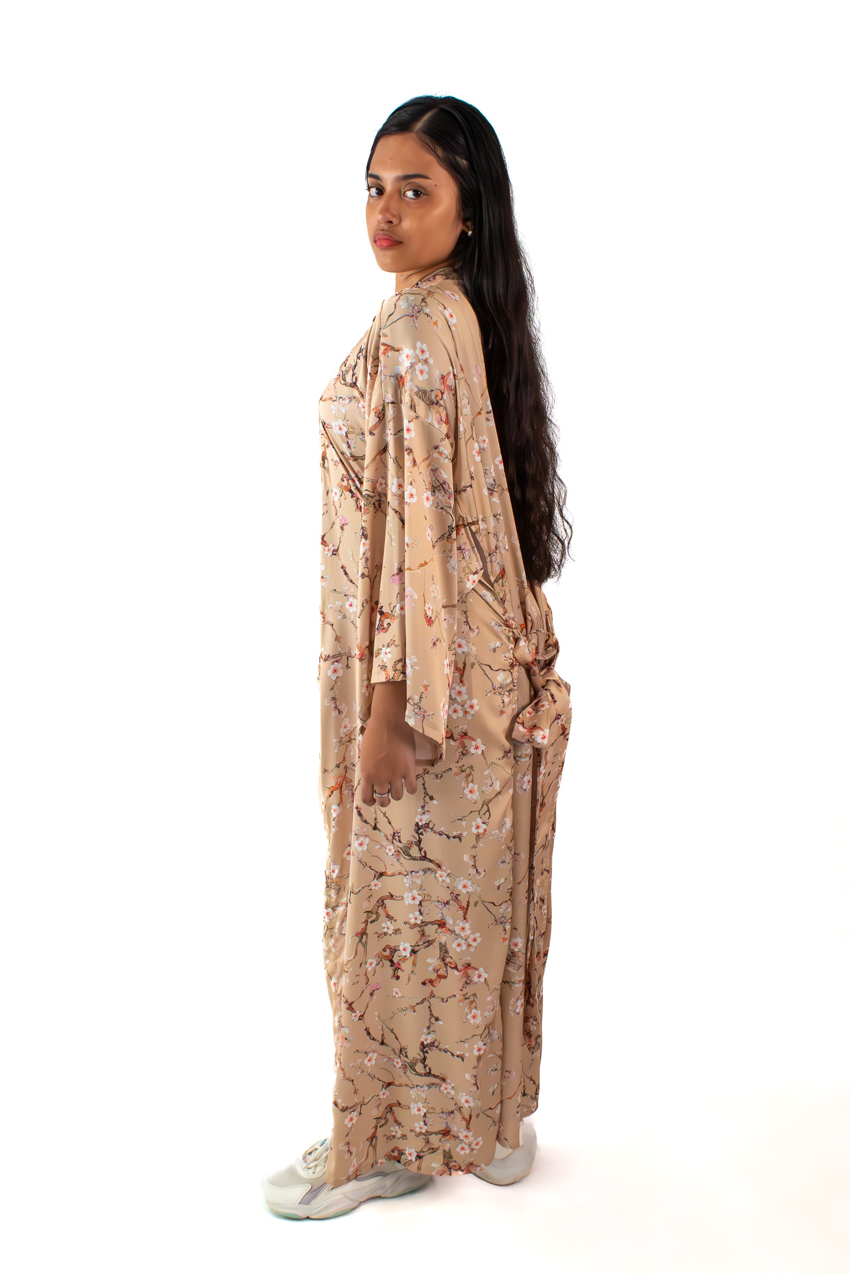 ✦ Silk Ember - Smooth & Long Luxurious Floral Silk Kimono