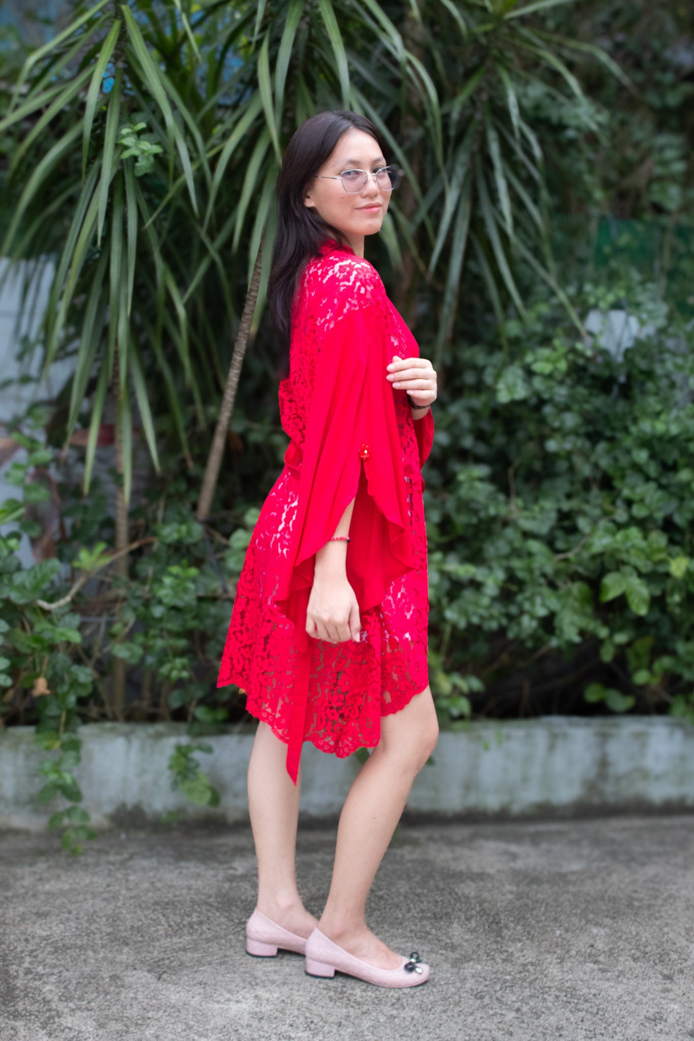 ✦ Festive Flare Red – Bold & Lively Red Lace Kimono with Various Sleeves