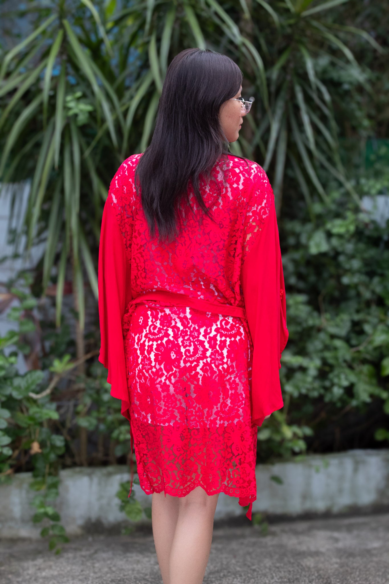 ✦ Festive Flare Red – Bold & Lively Red Lace Kimono with Various Sleeves