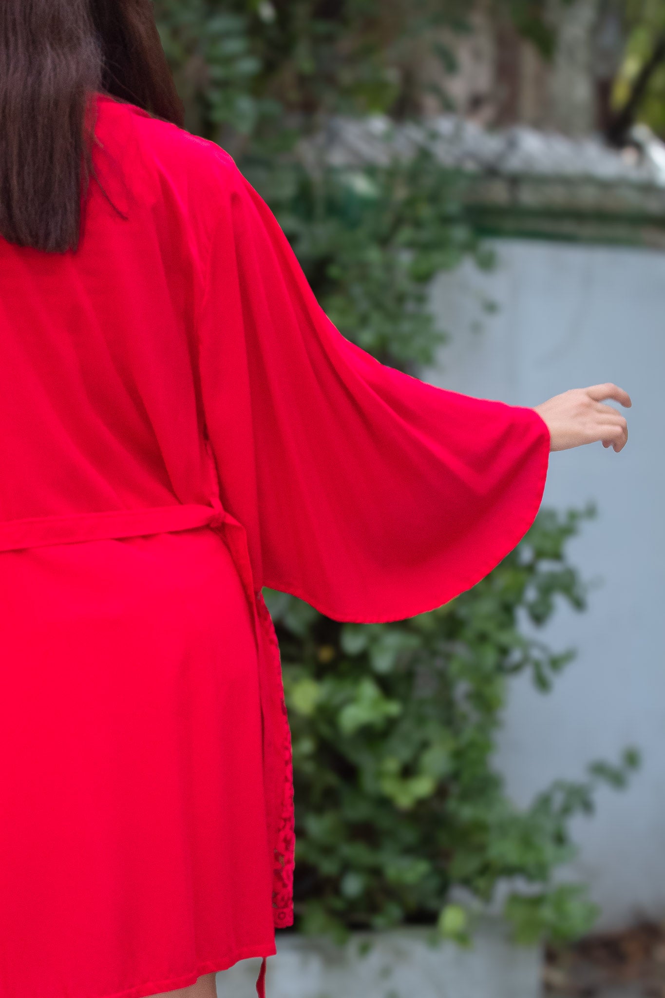 ✦ Festive Flare Red – Bold & Lively Red Lace Kimono with Various Sleeves