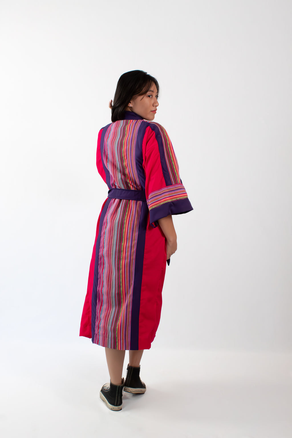✦ Violet Hour - Exciting Ethnic Fuchsia & Purple Mid-Sleeve Kimono